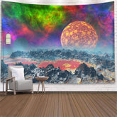 Lofaris Magma Mountain Abstract 3D Printed Family Wall Tapestry